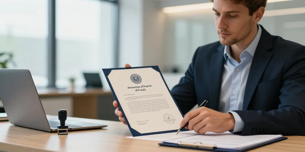 attestation de dépôt des fonds