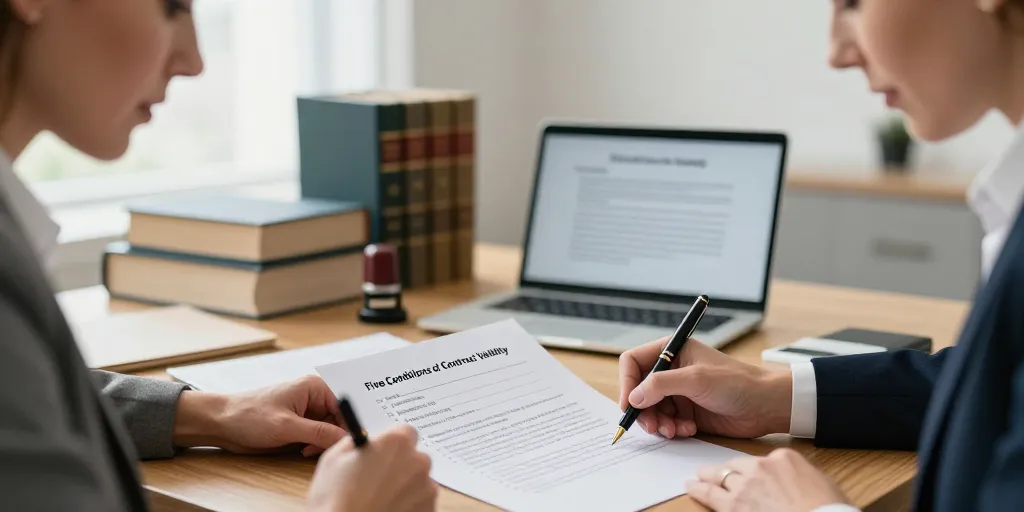 les 5 conditions de validité d'un contrat